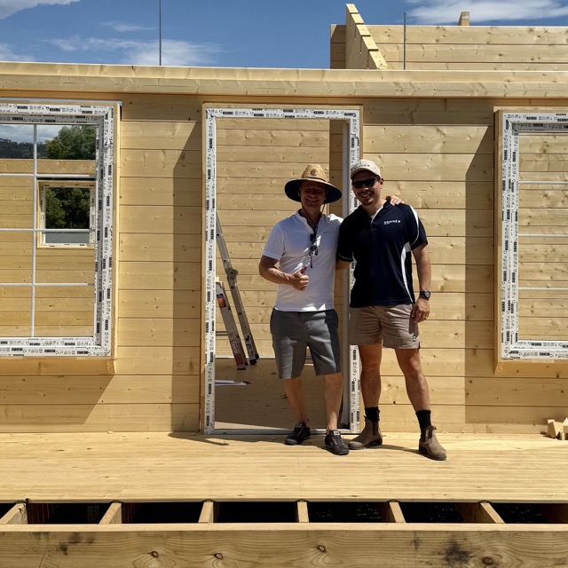AGATHĒ director Mitch Chan with the Scandi Homes team